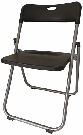 Стулья складные BRABIX &quot;Golf Lite CF-017&quot;, КОМПЛЕКТ 4 шт., серебристый каркас, пластик, чёрный, 533034