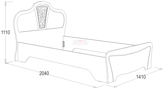 Кровать Ольга 12 (МДФ)