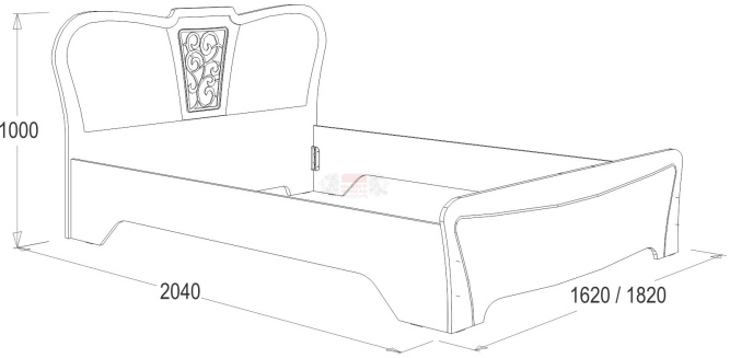 Кровать Ольга 12 (МДФ)