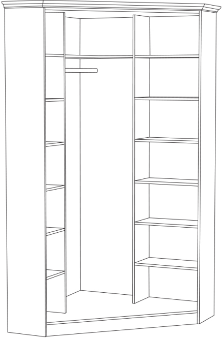 Шкаф для одежды Ливерпуль 13.124