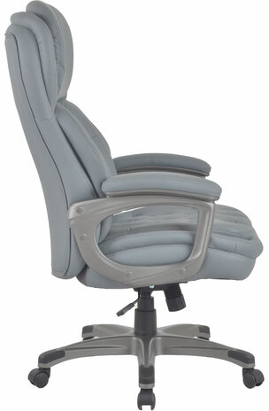 Кресло BRABIX PREMIUM &quot;Regal EX-557&quot;, НАГРУЗКА до 150кг., пружинный блок, экокожа, серое, 532946