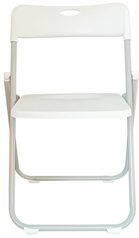 Стулья складные BRABIX &quot;Golf Lite CF-017&quot;, КОМПЛЕКТ 4 шт., серебристый каркас, пластик, белый, 533035