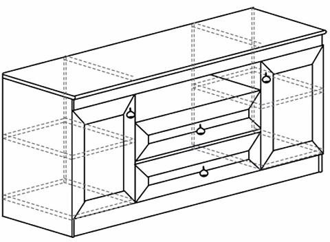 Тумба под ТВ 1600 "Инна" 608 (денвер темный)