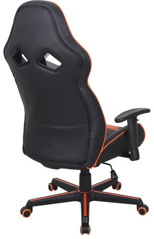 Кресло компьютерное BRABIX &quot;Storm GM-006&quot;, регулируемые подлокотники, экокожа, черное/оранжевое, 532502