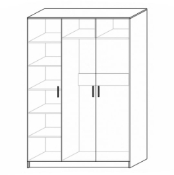 Шкаф комбинированный Либерти (Альбина)