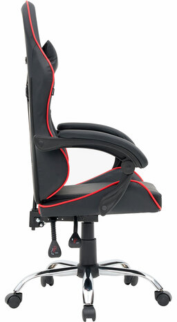 Кресло компьютерное CROMEX &quot;Joker GM-125&quot;, две подушки, экокожа, черное/красное, 532954