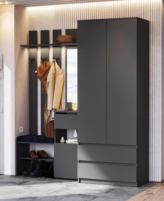 Шкаф двухстворчатый с ящиками Денвер (NN)