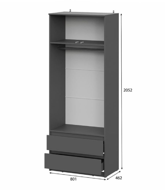 Шкаф двухстворчатый с ящиками Денвер (NN)