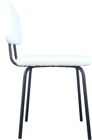 Стулья BRABIX &quot;Ideal CF-080&quot;, КОМПЛЕКТ 4 шт., черный каркас, букле белый, 533254