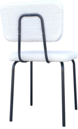 Стулья BRABIX &quot;Ideal CF-080&quot;, КОМПЛЕКТ 4 шт., черный каркас, букле белый, 533254