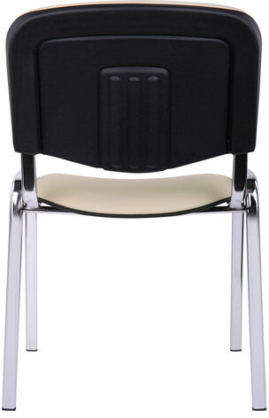 Стул для персонала и посетителей &quot;ИЗО&quot;, хромированный каркас, кожзаменитель бежевый Z-21