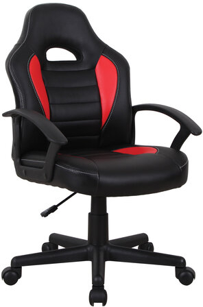 Кресло компьютерное BRABIX &quot;Spark GM-201&quot;, экокожа, черное/красное, 532503