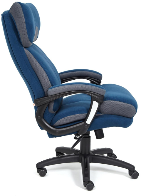 Кресло DUKE флок/ткань, синий/серый, 32/TW-12