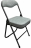 Стул складной для дома и офиса РС04К комфорт, черный каркас, рогожка светло-серая