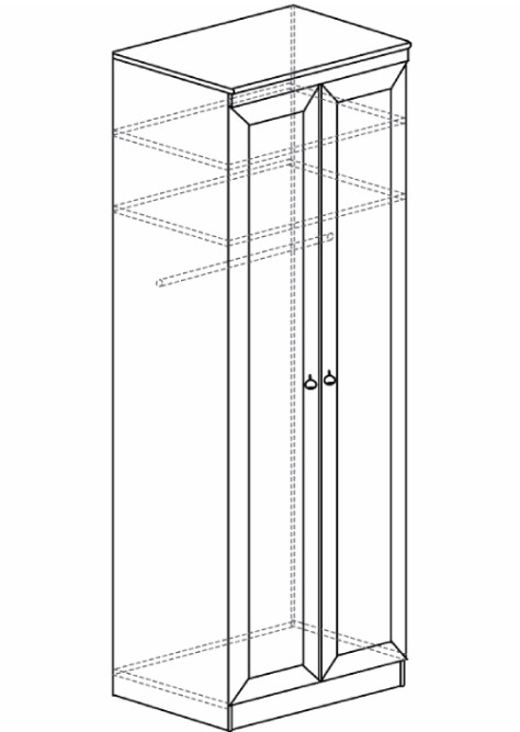Шкаф для одежды 800 "Инна" 609 (денвер темный)