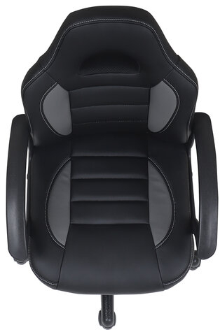 Кресло компьютерное BRABIX &quot;Spark GM-201&quot;, экокожа, черное/серое, 532504