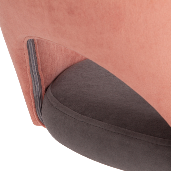 Кресло LATINA флок , розовый/серый, 137/29