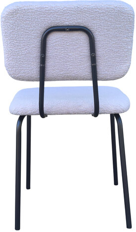 Стулья BRABIX &quot;Ideal CF-080&quot;, КОМПЛЕКТ 4 шт., черный каркас, букле серый, 533256