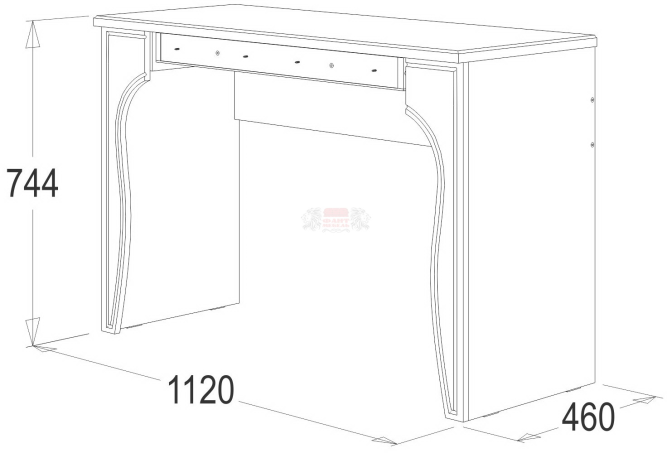 Стол туалетный Ольга 12 (МДФ)