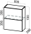 Шкаф навесной (барный) Ш600б(AventosHF) Прованс