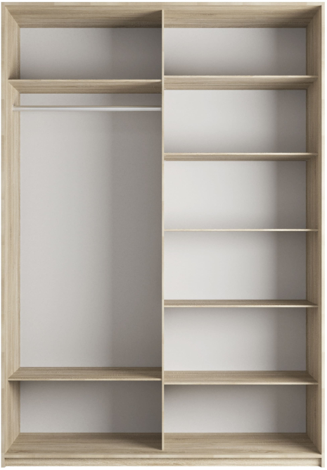 Шкаф-купе Прайм 2-х дверный (ЛДСП) Серый диамант