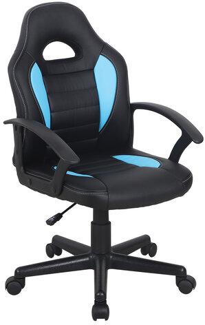 Кресло компьютерное BRABIX &quot;Spark GM-201&quot;, экокожа, черное/голубое, 532505