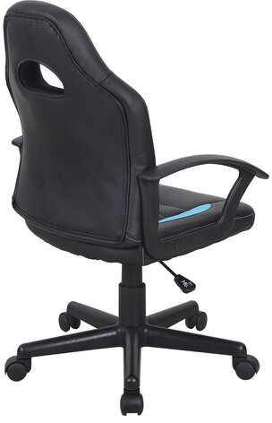 Кресло компьютерное BRABIX &quot;Spark GM-201&quot;, экокожа, черное/голубое, 532505