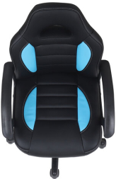 Кресло компьютерное BRABIX &quot;Spark GM-201&quot;, экокожа, черное/голубое, 532505