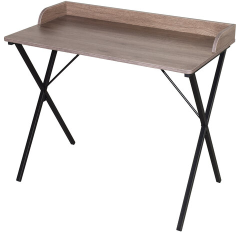 Стол на металлокаркасе BRABIX &quot;LOFT CD-008&quot;, 900х500х780 мм, цвет морёный дуб, 641863