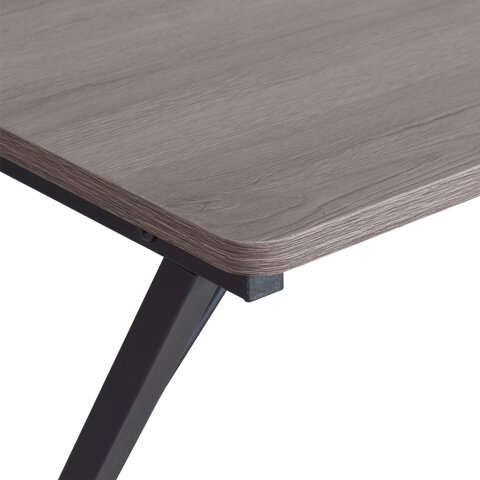 Стол на металлокаркасе BRABIX &quot;LOFT CD-008&quot;, 900х500х780 мм, цвет морёный дуб, 641863