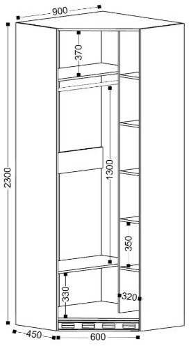 Шкаф угловой Мария-Луиза 5