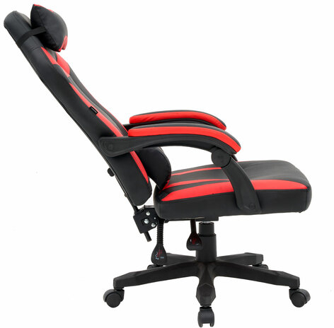 Кресло компьютерное CROMEX &quot;Start GM-105&quot;, две подушки, экокожа, черное/красное, 532957