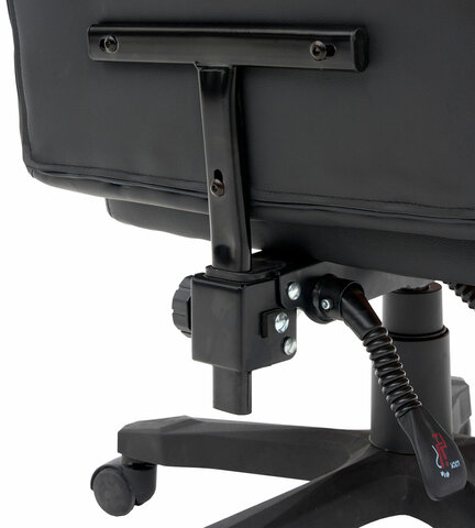 Кресло компьютерное CROMEX &quot;Start GM-105&quot;, две подушки, экокожа, черное/красное, 532957