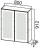 Шкаф навесной со стеклом Ш800с Вектор