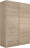Шкаф-купе Прайм 2-х дверный (ЛДСП) Сонома