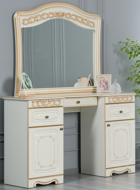 Подзеркальник с зеркалом на трельяж Азалия Кубань мебель