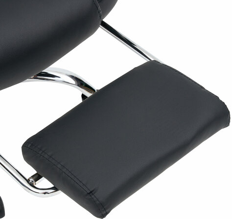 Кресло офисное CROMEX &quot;Chill MS-005&quot;, с функцией вибромассажа, подножка, экокожа, черное, 532958