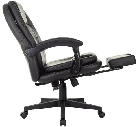 Кресло офисное CH-868N-BF, синхромеханизм, подставка для ног, экокожа, черное, 2018358