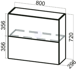 Шкаф навесной (барный) Ш800б(AventosHF) Прованс