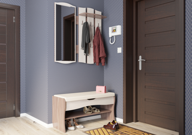 Вешалка с зеркалом Фьюжен