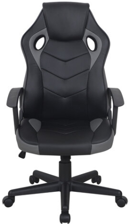 Кресло компьютерное BRABIX &quot;Fighter GM-008&quot;, экокожа, черное/серое, 532507