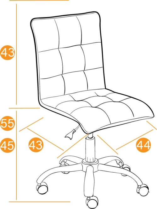 Кресло ZERO кож/зам, коричневый, 36-36