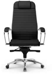 Кресло офисное МЕТТА &quot;SAMURAI&quot; KL-1.04, рецик. кожа, черное