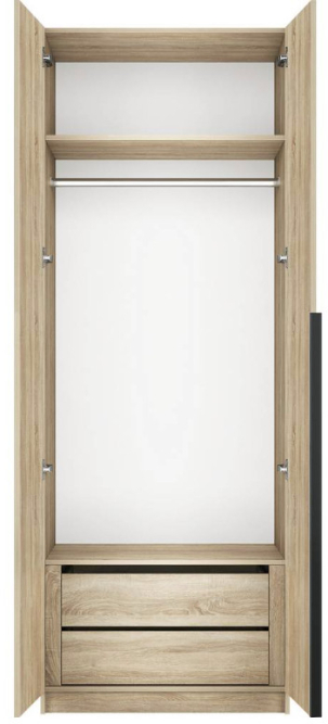 Шкаф Локер 2-х дверный (Распашной) Серый диамант