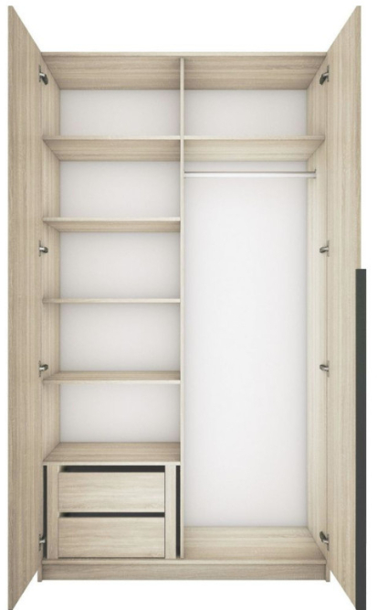 Шкаф Локер 2-х дверный (Распашной) Серый диамант