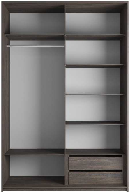 Шкаф-купе Эста 2-х дверный (ЛДСП) Венге Мали