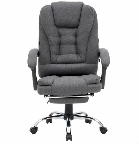 Кресло офисное CROMEX &quot;Chill MS-005&quot;, с функцией вибромассажа, подножка, ткань, серое, 532959