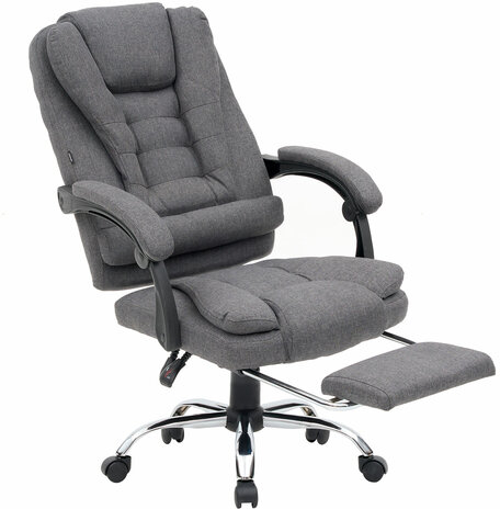 Кресло офисное CROMEX &quot;Chill MS-005&quot;, с функцией вибромассажа, подножка, ткань, серое, 532959
