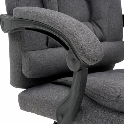 Кресло офисное CROMEX &quot;Chill MS-005&quot;, с функцией вибромассажа, подножка, ткань, серое, 532959
