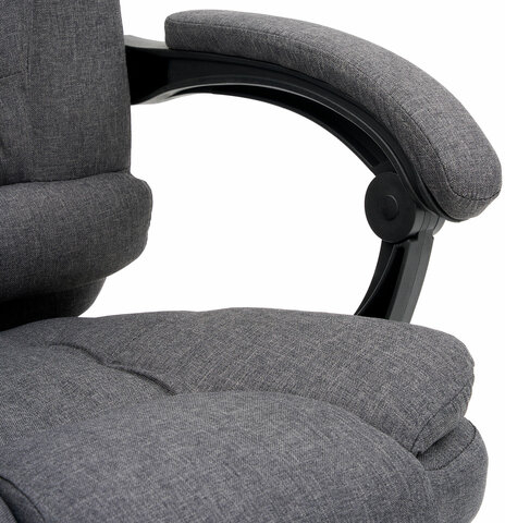 Кресло офисное CROMEX &quot;Chill MS-005&quot;, с функцией вибромассажа, подножка, ткань, серое, 532959